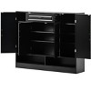 Shoe Cabinet Adjustable Shelves Drawer Open Shelves Design Minimalist Entryway Shoe Organizer Rack - 4 of 4