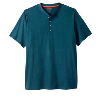Boulder Creek by KingSize Men's Big & Tall  Heavyweight Short-Sleeve Henley Shirt