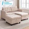 Mjkone Convertible Modular Sectional Sofa with Adjustable Armrest,Movable Storage Ottoman - 2 of 4