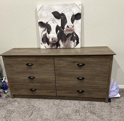 Salt Spring 6 Drawer Dresser Drifted Gray Prepac Target