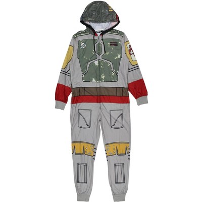 Star Wars Men's Boba Fett Hooded Costume Union Suit One-Piece Loungewear