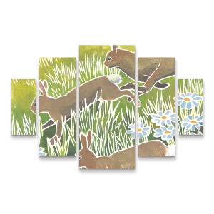 Trademark Fine Art Kathrine Lovell Wild Woodland II 3 Piece Panel Set Art - 1 of 3