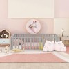 Streamdale Full Size Wood Daybed Frame with Fence, Gray - 2 of 4