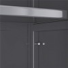 LunaLulinlk Open-door kitchen shelving Floor-to-ceiling multilevel household microwave storage cabinet, Grey color - 4 of 4