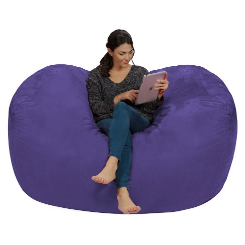 Panpan Bean Bag Chairs with Memory Foam,37 W White Teddy Bean Bag  Chair,Fluffy Lazy Sofa-The Pop Maison