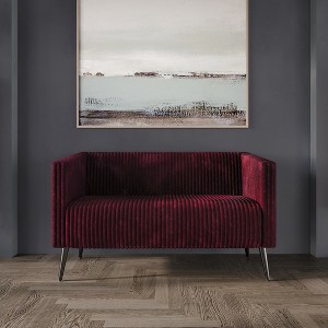 ChaletPosh Velvet Love Seat - 1 of 4