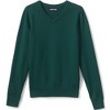 Lands' End School Uniform Kids Cotton Modal Fine Gauge V-neck Sweater - 2 of 3