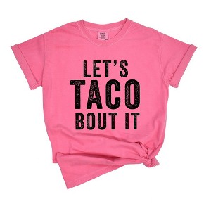 Simply Sage Market Women's Let's Taco Bout It Short Sleeve Garment Dyed Tee - 1 of 2