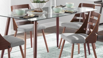 Set of 2 Orange Upholstered Walnut Wood Swivel Counter Stools