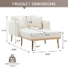 MOONMISS classic style chaise lounge chair,accent chair for Living Room, bedroom - 3 of 4