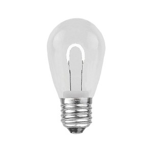 Novelty Lights S14 Hanging LED String Light Flex Filament Replacement Bulbs E26 Medium Base 1 Watt - 1 of 4