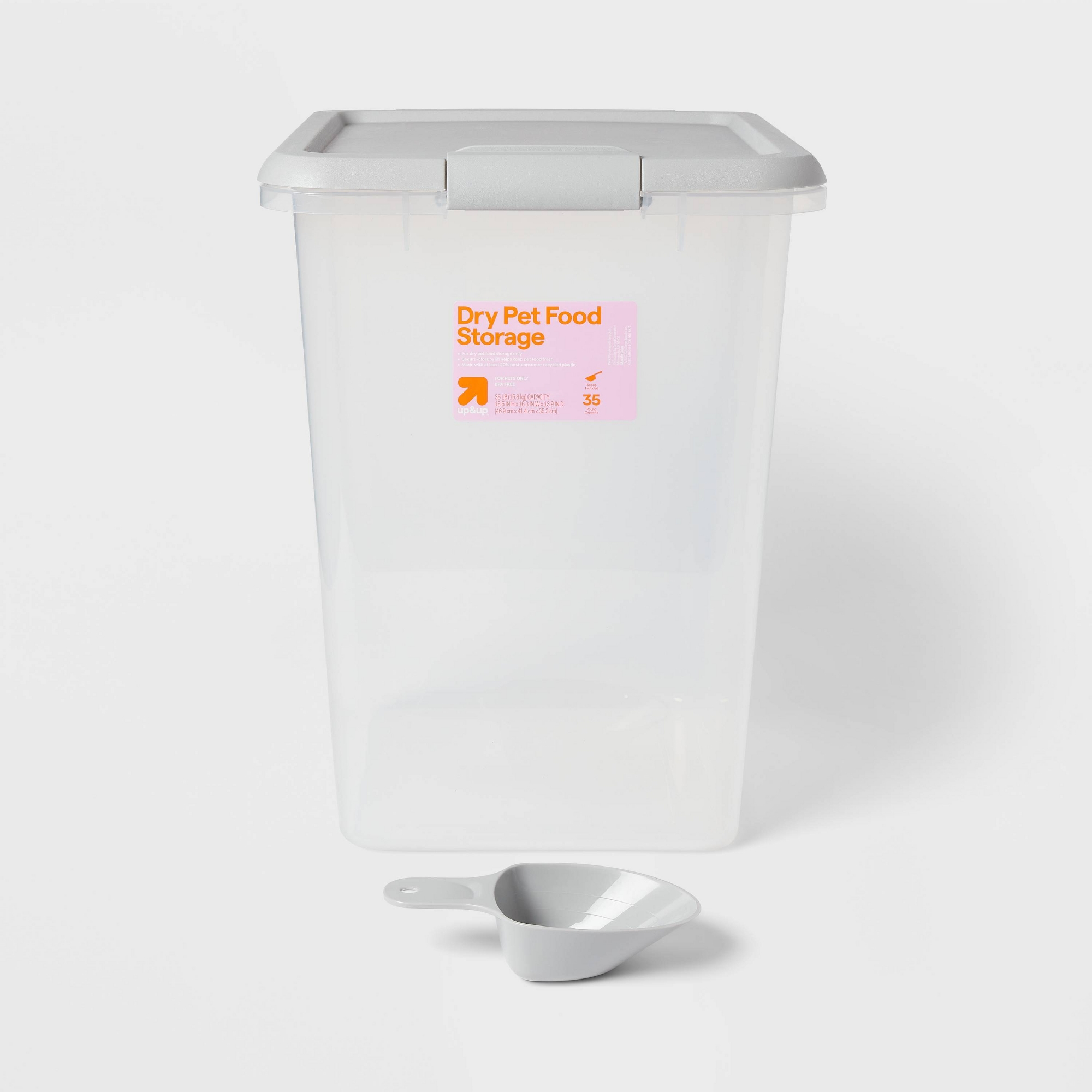 Pet Food Storage Tub with Built-in Scoop - 35lbs - up&up™