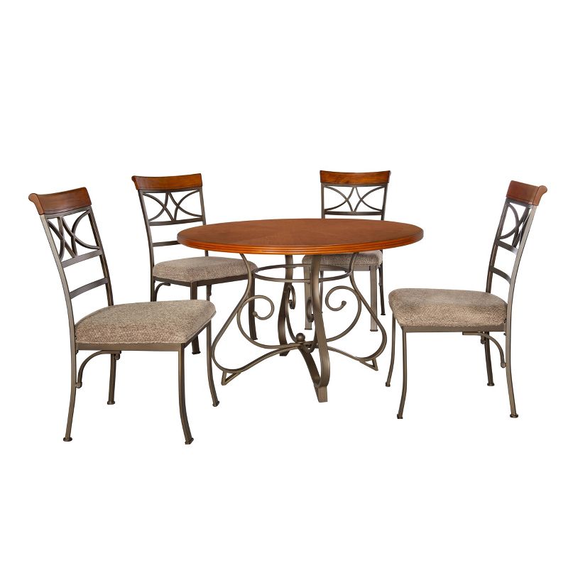 5pc Carter Microfiber Upholstered Chairs Dining Set - Powell, 1 of 14