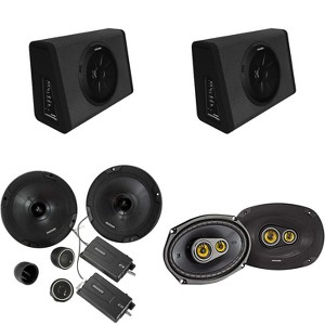 Kicker (2) 11PT250 Powered Sub Enclosure & 46CSS674 6.75" Component, 46CSC6934 6x9" Bundle - 1 of 4