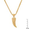 Steeltime 24" 14k gold plated sterling silver horn pendant - 3 of 3