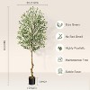 Faux Olive Tree - Fake Potted Olive Silk Tree Indoor with Moss Natural Olive Branches and Realistic Leaves - 3 of 4