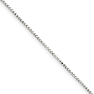 Black Bow Jewelry 1.25mm, Sterling Silver Hollow Bead Chain Necklace - 1 of 4