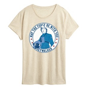 Women's - Star Wars - Luke Sykwalker Americana Short Sleeve Graphic T-Shirt - 1 of 4