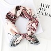Anna-Kaci Vintage-Inspired Satin Scarf with Artistic Print and Map Detail for Hair Neck or Bag Styling - 3 of 3