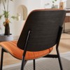 Sapphtopaz Dining Chairs Set of 2 Mid-Century Modern Chair PU Upholstered Chairs with Bentwood Back and Metal Legs for Kitchen and Dining - 3 of 4