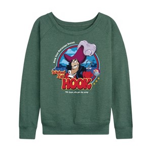 Women's - Disney - Peter Pan Lightweight French Terry Wide Neck Long Sleeve Shirt - 1 of 4