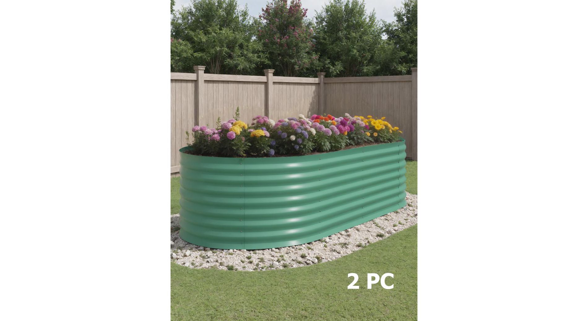 2 Pack Steel Raised Garden Bed 8x4x2ft,Metal Deep Root Planter Box for Vegetables Flowers Herbs,Large Oven Garden Planting Bed,Easy Assembly