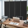 VEVOR Room Divider,  4 Panel Room Dividers and Folding Privacy Screens, Fabric Partition Room Dividers for Office, Bedroom, Dining Room, Black - 2 of 4