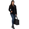 32 Degrees Women's Luxe Fur Hooded Full Zip Sweater with Hidden Zippered Side Pockets - 2 of 4