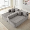 Whisen 2-Piece L-Shaped Sectional Compression Sofa with Soft Corduroy Fabric, No Assembly Required - 2 of 4