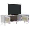 vidaXL TV Stand SENJA Rattan Look White 62.2 in.x15.7 in.x19.3 in. Solid Wood Pine - 4 of 4