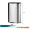 14.5 Gallon/55L Stainless Steel Trash Can - Rust-Resistant Space-Saving Narrow Design with Lockable Lid, Dual-Use Garbage - 2 of 4