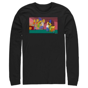 Men's The Simpsons Treehouse of Horror Doppelgangers Scene Long Sleeve Shirt - 1 of 4