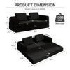 78.7'' Corduroy Convertible Sleeper Sofa Bed with Cylindrical Pillow and Fixed-Shape Frame - 4 of 4