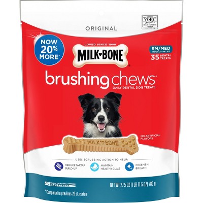 Milk-Bone Brushing Chicken Chews Extra Value Dog Treats - S/M - 27.5oz/4ct