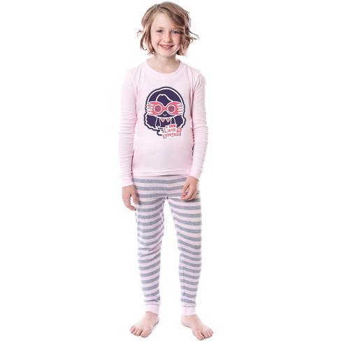 Harry Potter Girls' Chibi Luna Child 2 Piece Tight Fit Pajama Set Pink : Target