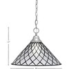 Toltec Lighting Any 1 - Light Pendant in  Brushed Nickel with 16" Diamond Ice Art Glass Shade - 2 of 2