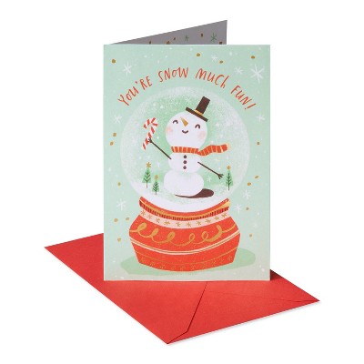 Christmas Card Snow Globe