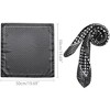 Elerevyo Women's Satin Square Neck Scarves Head Neckerchief Hair Wrap 2Pcs 19.6"x19.6" - 3 of 4