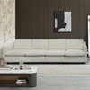 Modern Oversized Deep Seat Sectional Sofa with Reversible Chaise, Five-Seat Armless Couch in Loop Yarn Fabric - 3 of 4