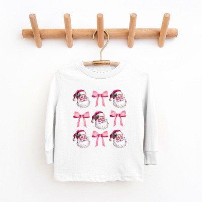 The Juniper Shop Coquette Santa Chart Toddler Long Sleeve Tee