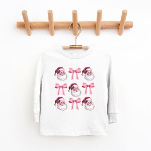 The Juniper Shop Coquette Santa Chart Toddler Long Sleeve Tee - 1 of 3