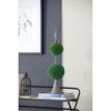 NicBex Double Sphere Boxwood Topiary in Cream Pot, Metal Frame Faux Plant for French Country Home Decor, Two-Tiered Design, Green - 2 of 4