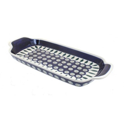 Blue Rose Polish Pottery 1282 Zaklady Bread Tray