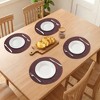 REGALWOVEN Placemats Set of 6 Leather Round Placemats for Kitchen Dining Table Decor Table Placemats Wipeable Table Mat - 3 of 4