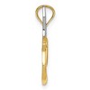 Black Bow Jewelry 14k Yellow Gold & White Rhodium Filigree Hummingbird Pendant, 16mm - 2 of 4
