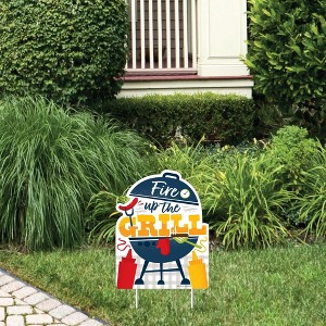 Big Dot of Happiness Fire Up the Grill - Outdoor Lawn Sign - Summer BBQ Picnic Party Yard Sign - 1 Piece - 1 of 4