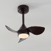 OVAL AIR Albini 22" Contemporary Minimalist 6-Speed Metal Mobile-App/Remote-Controlled Dimmable Smart Integrated LED Ceiling Fan - 2 of 4