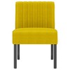 vidaXL Slipper Chair Yellow Velvet - 3 of 4