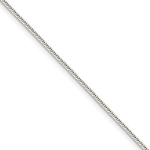 Black Bow Jewelry 1.2mm Sterling Silver Solid Classic Round Snake Chain Necklace - 1 of 4