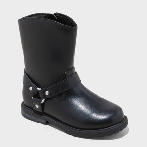 Toddler Girls' Ginny Riding Boots - Cat & Jack™ Black - 1 of 4